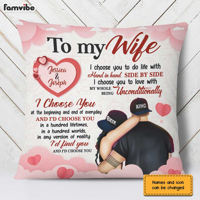 Personalized To My Wife I Choose You Pillow JN221 30O31 1