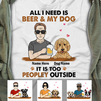 Personalized Dog Dad Too Peopley T Shirt AP201 81O34 thumb 1