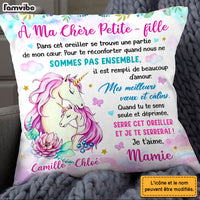 Personalized Gift For Granddaughter French Unicorn Pillow 30167 thumb 1