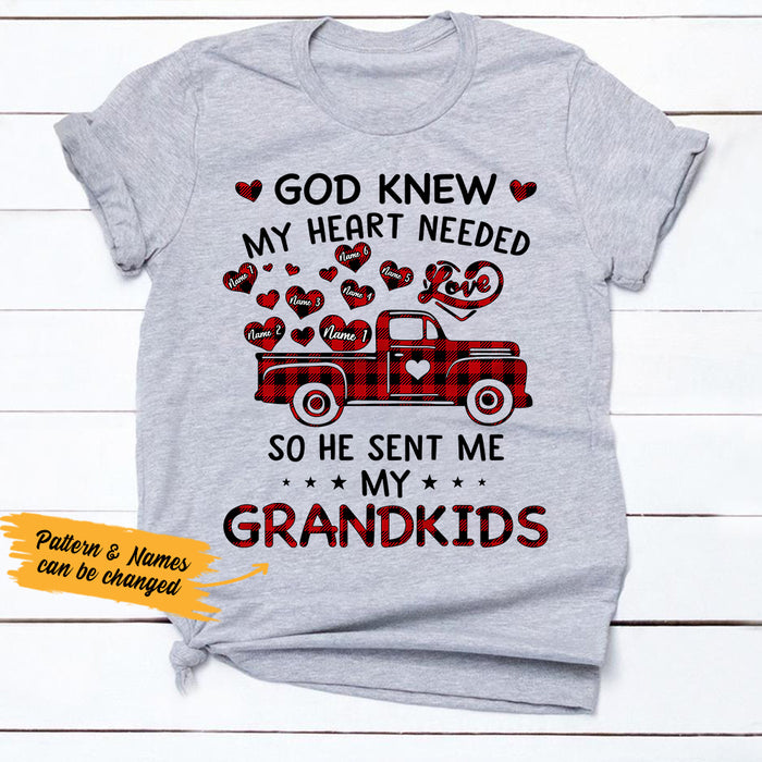 Personalized Grandma God Sent Grandkids T Shirt MR261 30O36 1