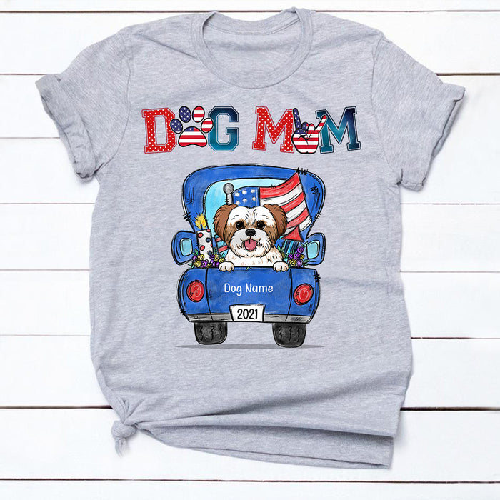 Personalized Dog Mom 4th Of July Independence T Shirt AP34 81O34 1