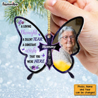 Personalized Memorial Butterfly A Loving Thought A Silent Tear Ornament 30035 thumb 1