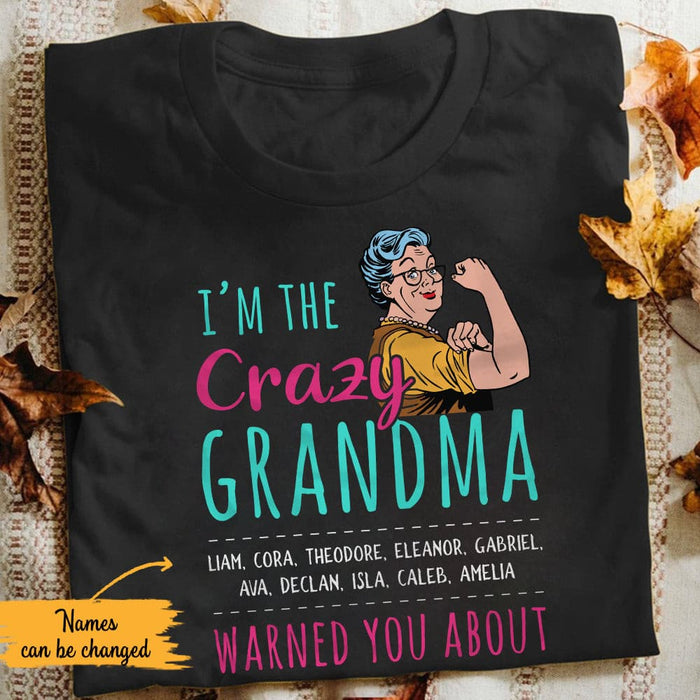 Personalized Crazy Grandma T Shirt JN93 95O65 1