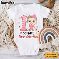 Personalized Gift For Baby First Valentine Baby Onesie 31286 thumb 1