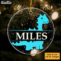 Personalized Dinasour Name Christmas Circle Ornament 30341 thumb 1