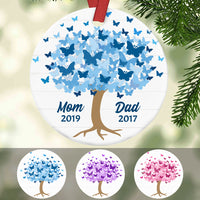 Personalized Memorial Mom Dad Butterfly Ornament OB271 95O57 thumb 1