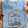 Personalized Bee Happy Mom Grandma T Shirt MR292 65O57 1