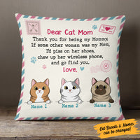 Personalized Dear Cat Mom Pillow FB191 30O58 (Insert Included) thumb 1