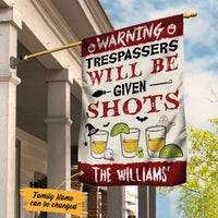 Personalized No Trespassing Halloween Flag AG192 73O57 thumb 1