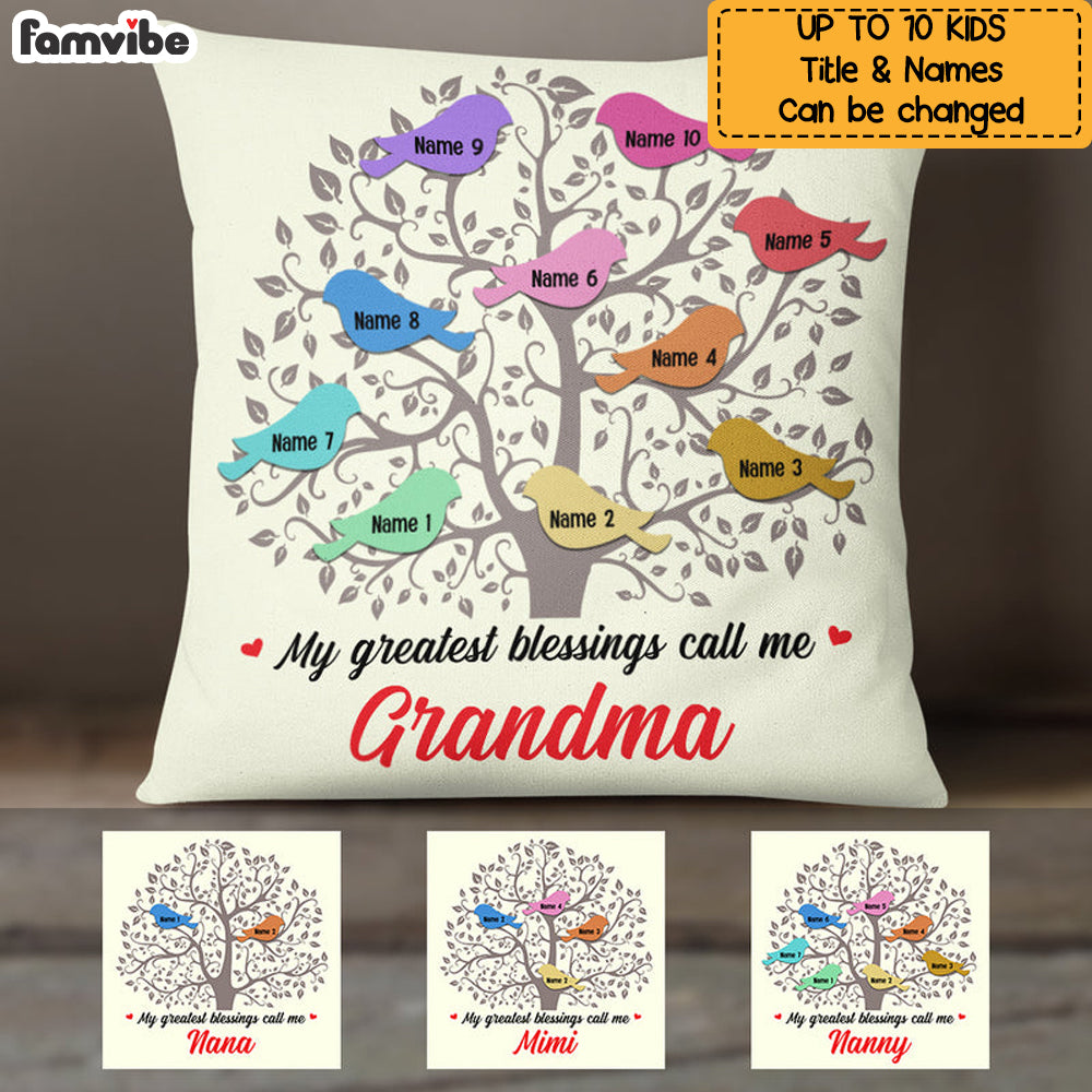 Personalized Grandma Tree Pillow SB251 65O36