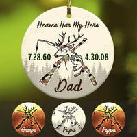 Personalized Haven Has My Hero Dad Memorial Circle Ornament NB92 67O60 thumb 1