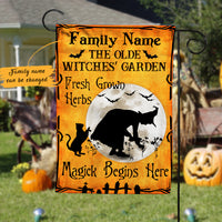 Personalized Halloween Witches' Garden Flag JL202 30O47 thumb 1