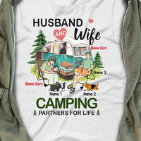 Personalized Camping Couple With Dog T Shirt MR152 95O57 thumb 1