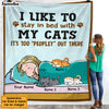Personalized Stay In Bed With My Cat Blanket  JR131 29O47 1