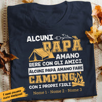 Personalized Dad Camping  Papà Nonno Italian T Shirt AP1411 30O58 thumb 1