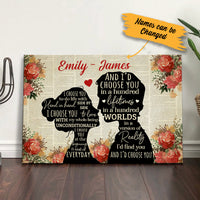 Personalized Valentine Couple I Choose You Canvas  JR112 81O34 thumb 1