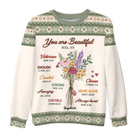 Personalized Inspirational Gift For Daughter You Are Beautiful Ugly Sweater 30031 thumb 1