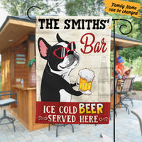 Personalized Save Water Drink Beer Boston Terrier Dog Bar Flag AG183 29O57 thumb 1
