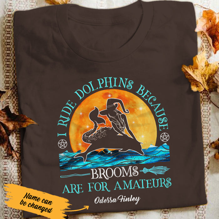 Personalized Mermaid Witch Brooms For Amateurs Halloween T Shirt AG272 28O47 1