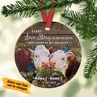 Personalized Cow Couple My Favorite  Ornament SB151 26O57 thumb 1