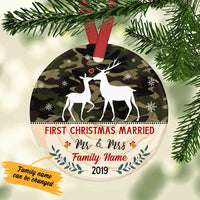 Personalized Deer Hunting Couple First Christmas Together  Ornament SB92 67O57 thumb 1