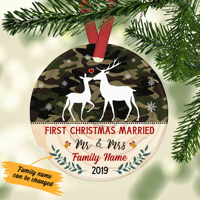 Personalized Deer Hunting Couple First Christmas Together  Ornament SB92 67O57 1