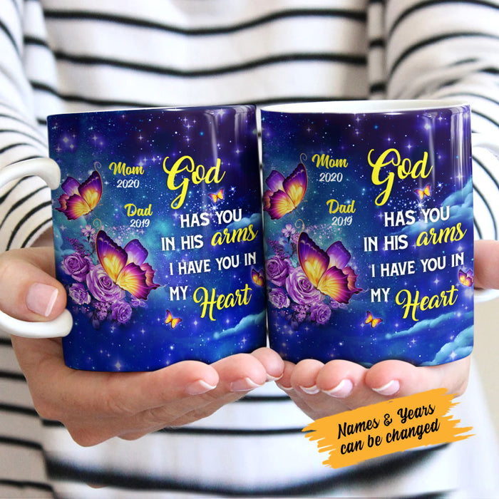 Personalized Butterfly Memorial Mom Dad Mug OB312 95O58 1
