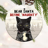Define Naughty Black Cat Christmas  Ornament OB251 85O58 1