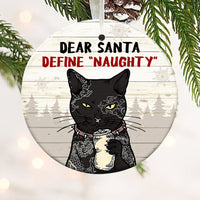 Define Naughty Black Cat Christmas  Ornament OB251 85O58 thumb 1