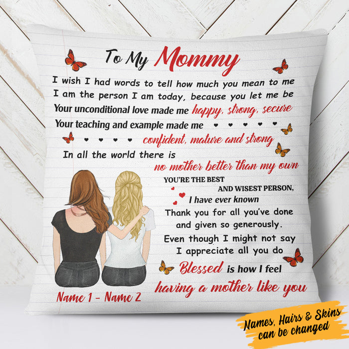 Personalized Mom And Daughter Pillow FB223 26O36 (Insert Included) 1