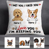 Personalized I Met You I Love You My Dog Pillow JR293 73O57 (Insert Included) thumb 1