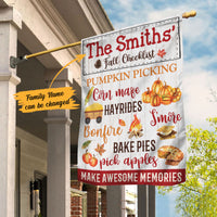 Personalized Fall Checklist Flag AG221 26O58 thumb 1