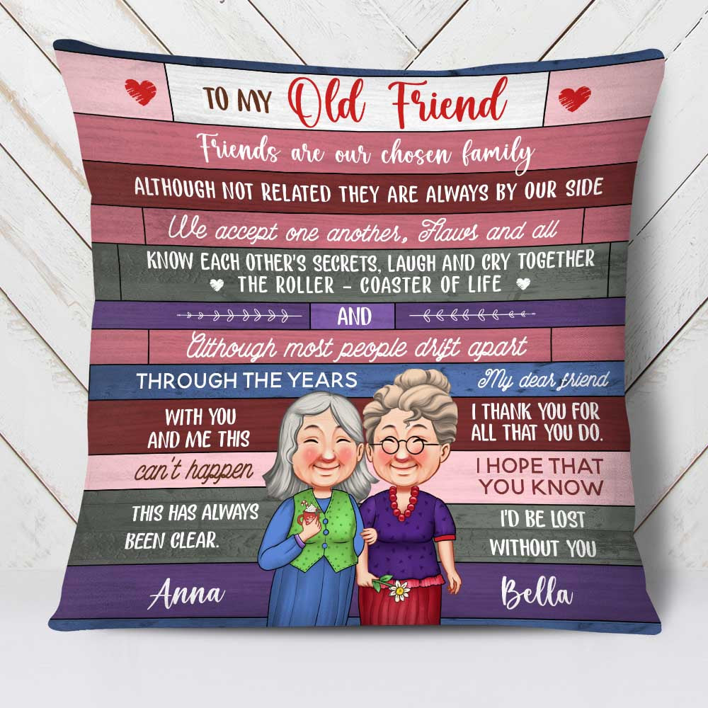 Personalized Gift For Old Friends The Roller-Coaster of Life Pillow 30480 Primary Mockup