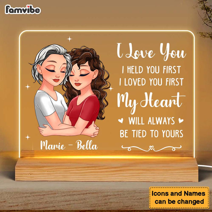 Personalized My Heart Will Always Be Tied To Yours Plaque LED Lamp Night Light 24814 1