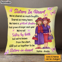 Personalized Gift For Friends Sisters In Heart Pillow 30857 thumb 1