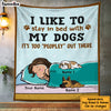 Personalized Stay In Bed With My Dog Blanket  JR51 29O47 1