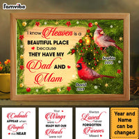 Personalized Gift Heaven Is A Beautiful Place Loss Of Mom Dad Memorial Picture Frame Light Box 31543 thumb 1