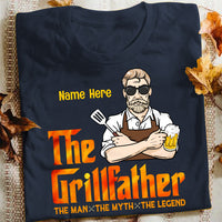 Personalized BBQ The Grillfather Dad T Shirt JL92 24O53 thumb 1