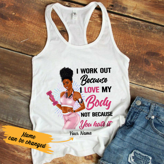 Personalized I Love My Body BWA Gym Racerback Tank SB12 29O47 1