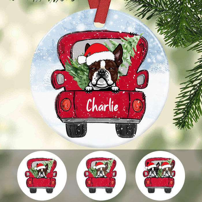 Personalized Boston Terrier Dog Christmas Ornament SB301 81O34 1