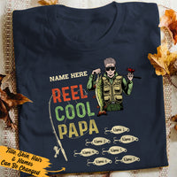 Personalized Fishing Reel Cool Dad Grandpa T Shirt MR182 65O36 thumb 1