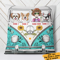 Personalized Dog Hippie Van Pillow AP291 87O36 (Insert Included) thumb 1