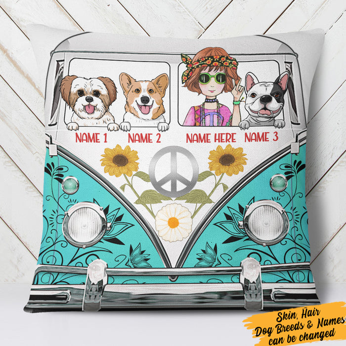 Personalized Dog Hippie Van Pillow AP291 87O36 (Insert Included) 1