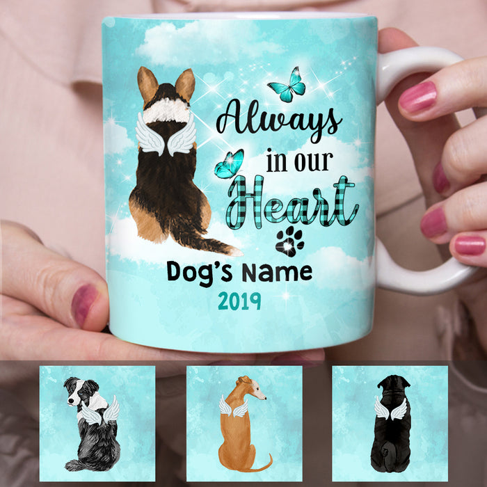Personalized Always In Heart Dog Memorial Mug OB202 65O47 1