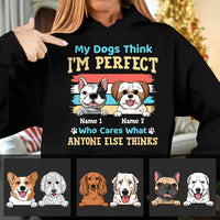 Personalized My Dog Thinks Im Perfect Hoodie DB11 67O47 thumb 1