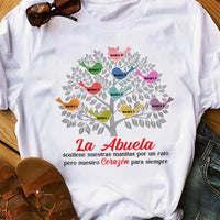 Personalized Spanish Mamá Abuela Tree Mom Grandma T Shirt AP154 65O36 thumb 1