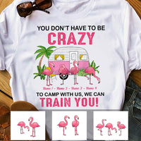 Personalized Camping Friends Flamingo T Shirt JN141 26O34 thumb 1