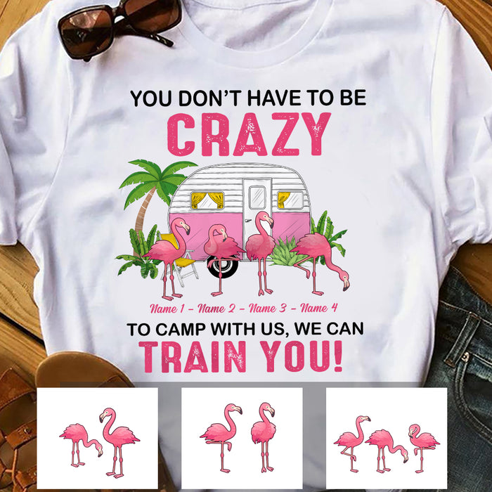 Personalized Camping Friends Flamingo T Shirt JN141 26O34 1