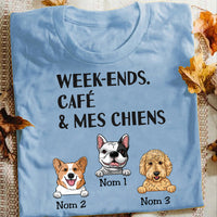 Personalized French Dog Week-ends Chien T Shirt AP152 29O57 thumb 1