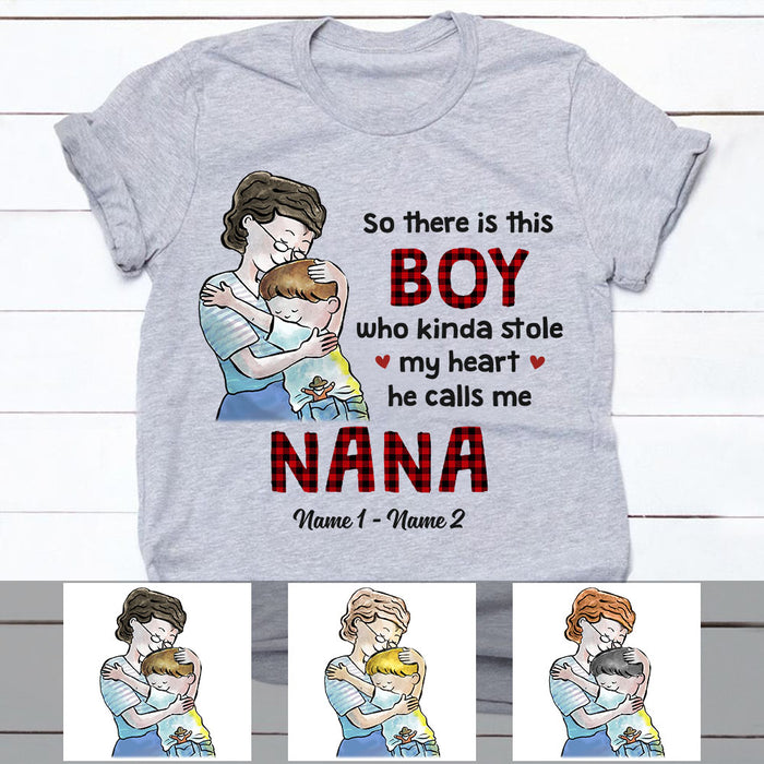 Personalized Grandma Heart T Shirt MR111 81O58 1